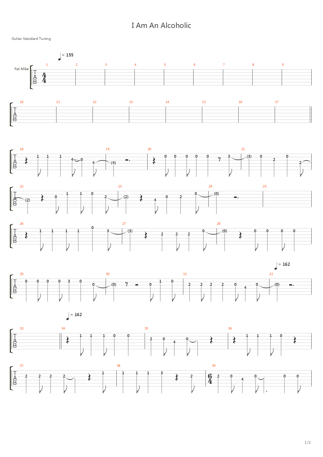 I Am An Alcoholic吉他谱