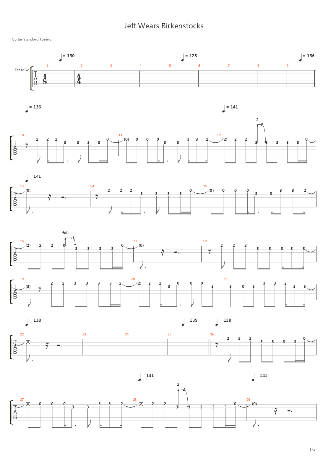 Jeff Wears Birkenstocks吉他谱