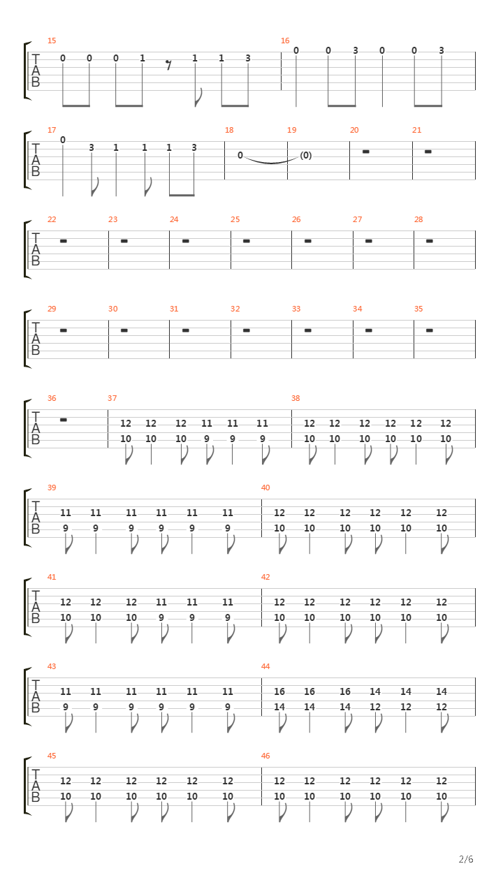 Olympia Wa吉他谱