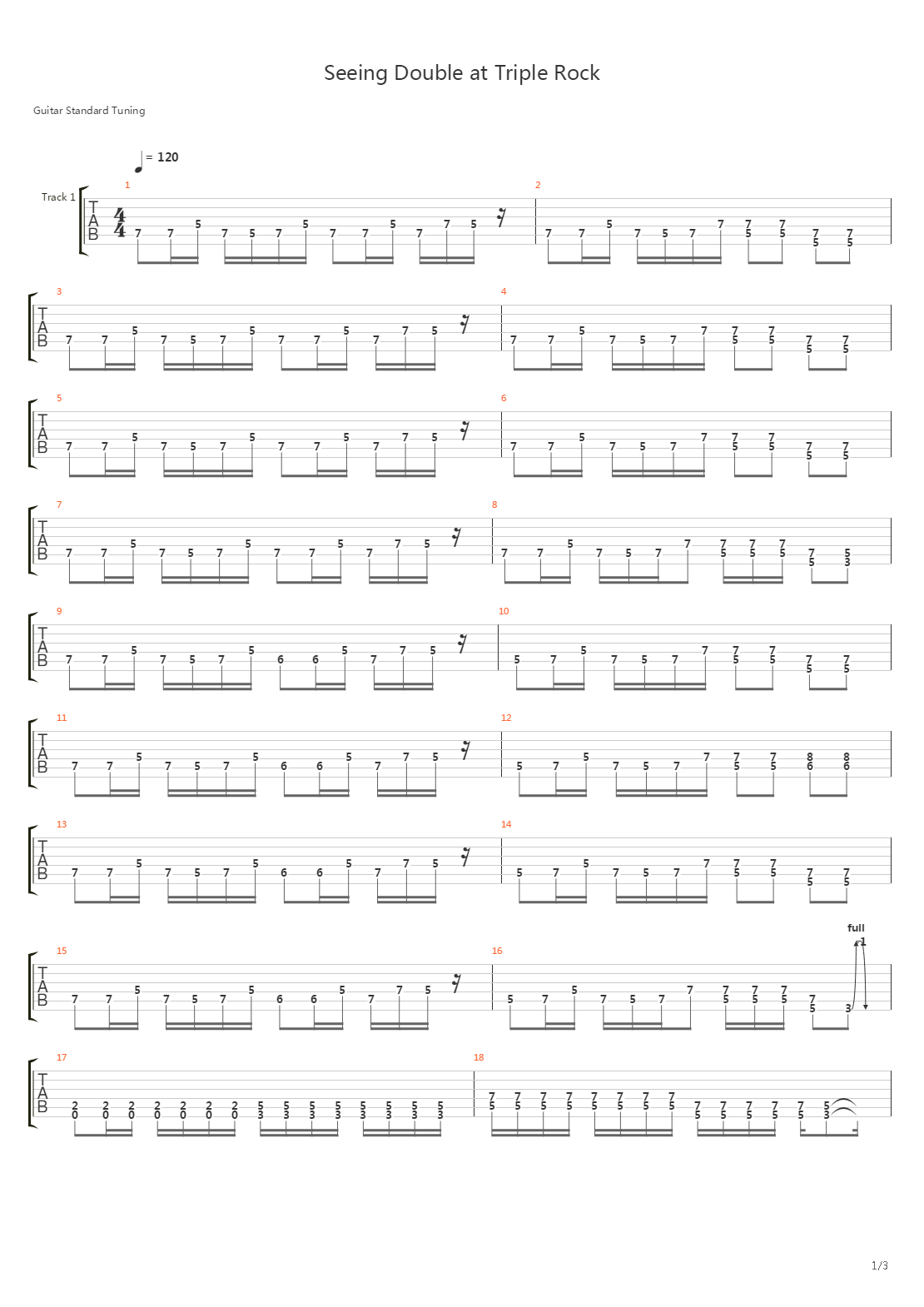 Seeing Double At The Triple Rock吉他谱