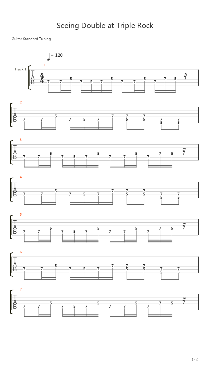 Seeing Double At The Triple Rock吉他谱