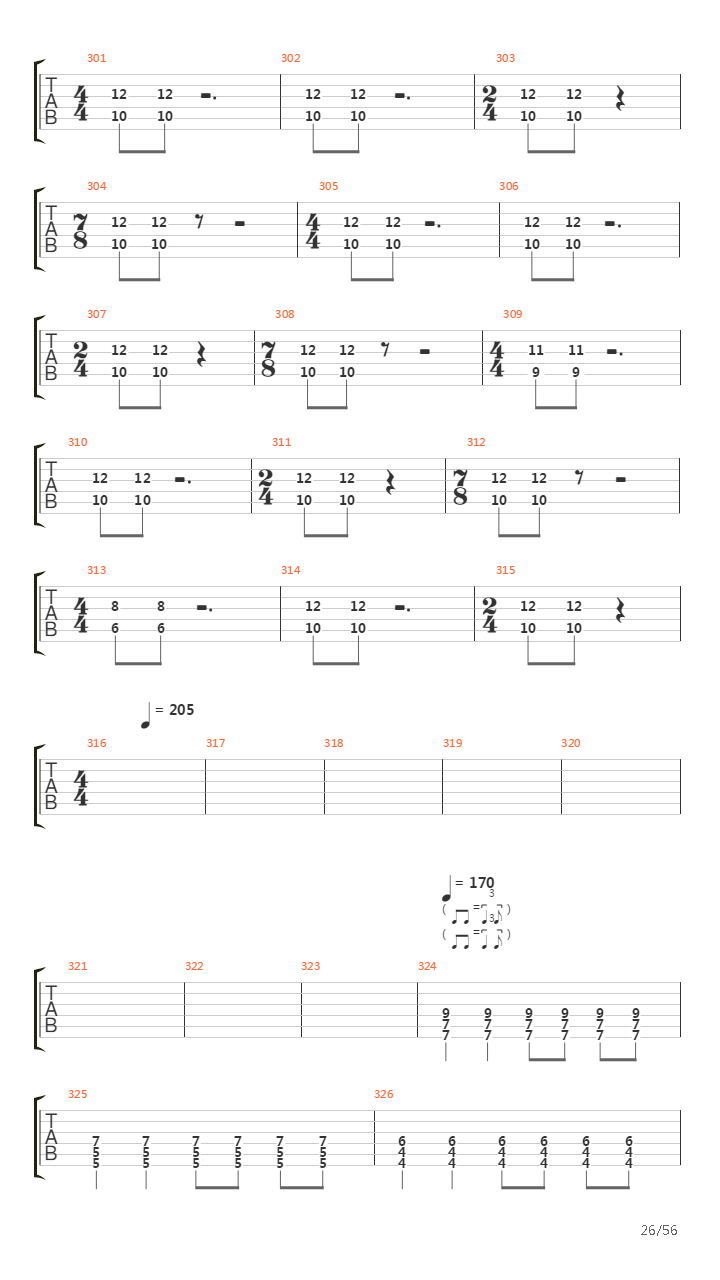The Decline吉他谱