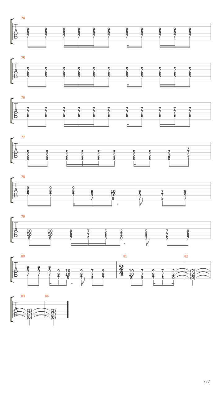 Usa-holes吉他谱