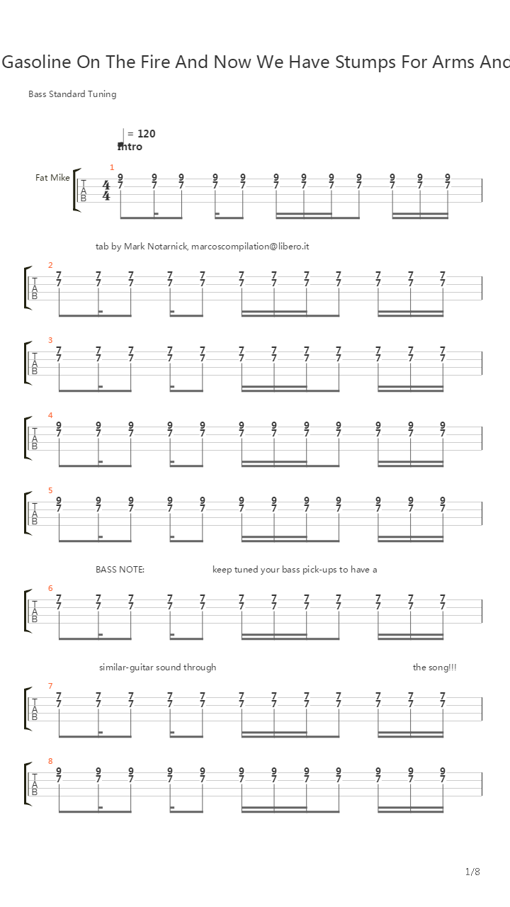 We Threw Gasoline On The Fire And Now We Have Stumps For Arms And Eyebrows吉他谱
