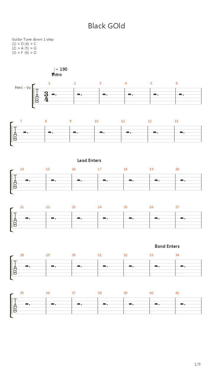 Black Gold吉他谱