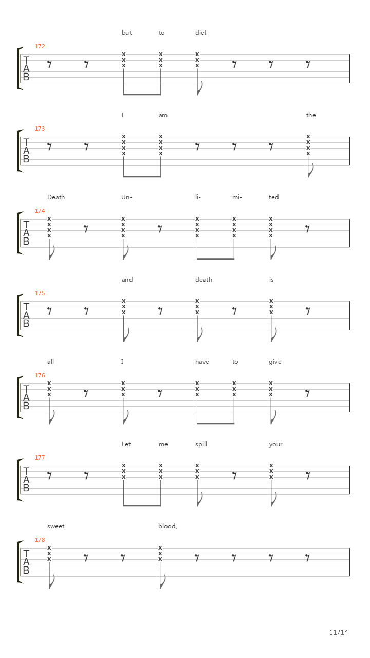 Death Unlimited吉他谱