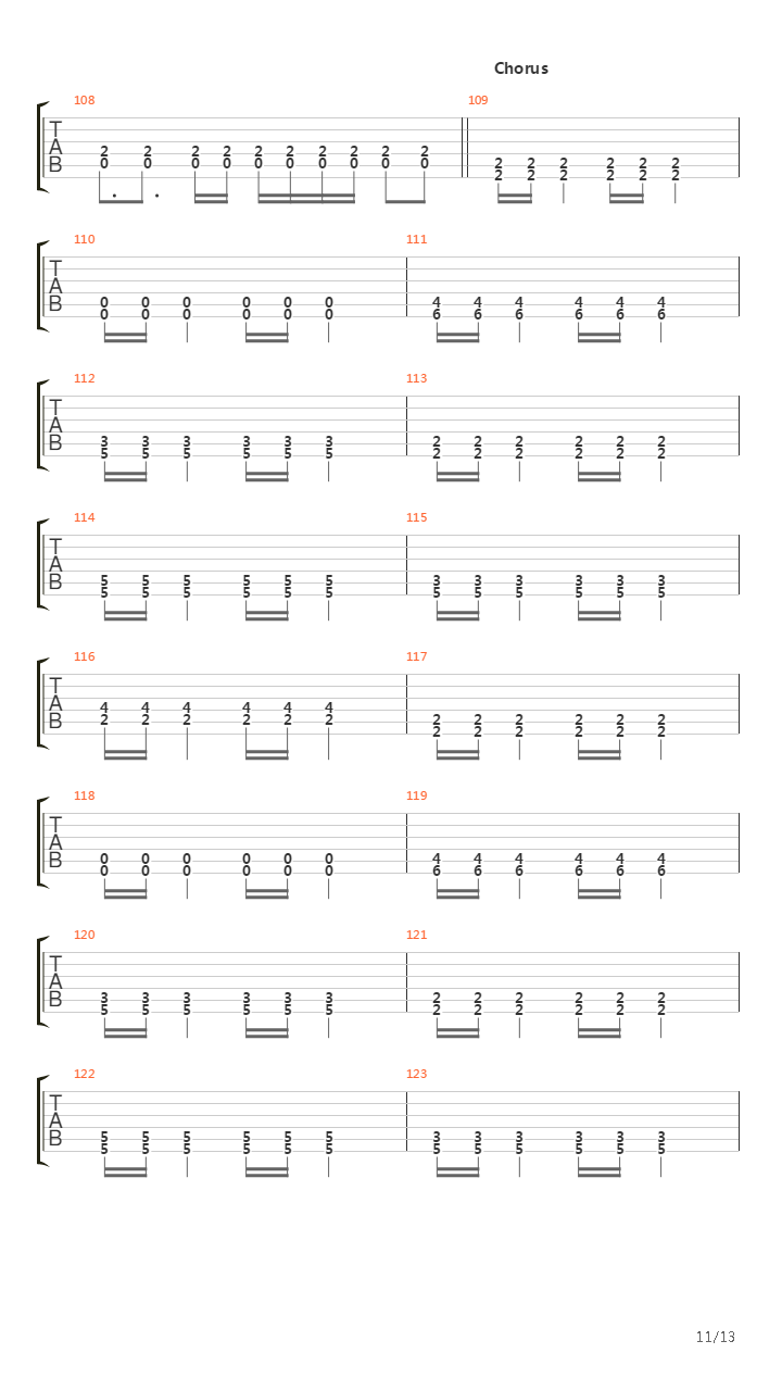 Down吉他谱