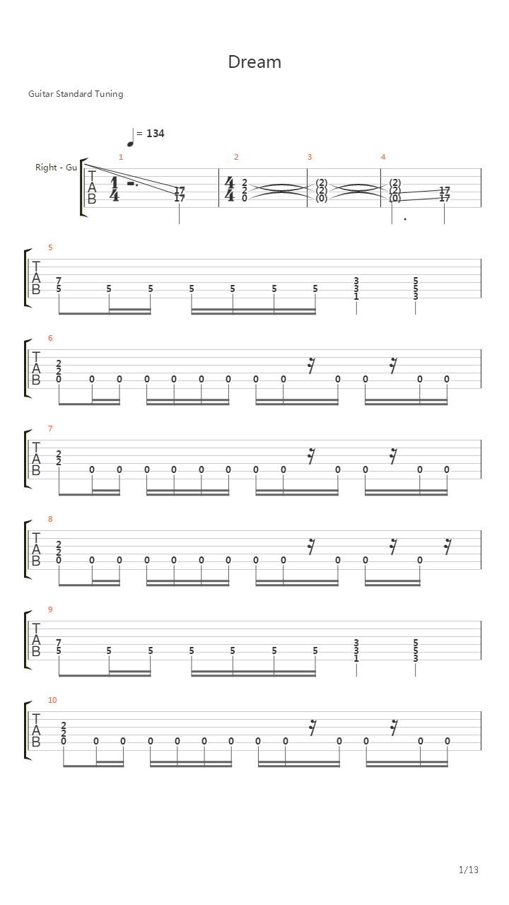 Dream吉他谱
