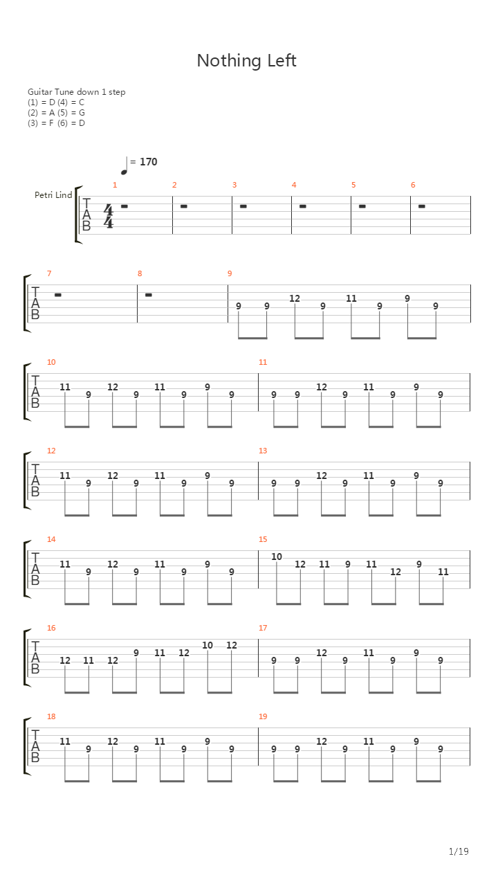 Nothing Left吉他谱