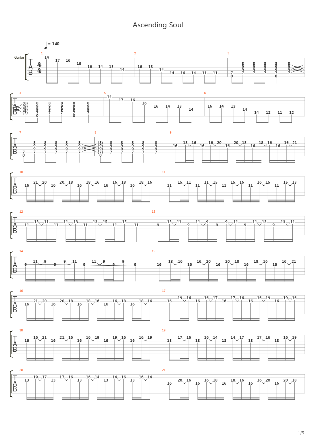 Ascending Soul吉他谱