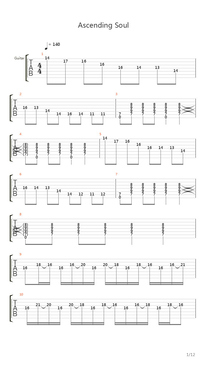 Ascending Soul吉他谱