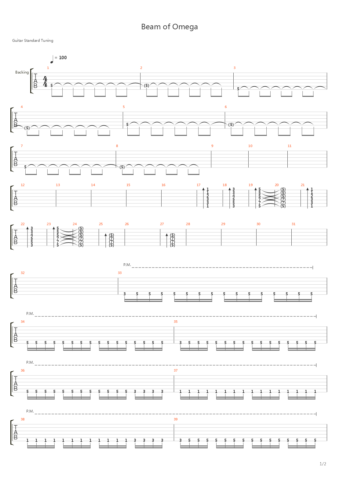 Beam Of Omega吉他谱