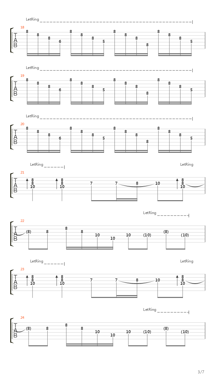 Four Rivers吉他谱