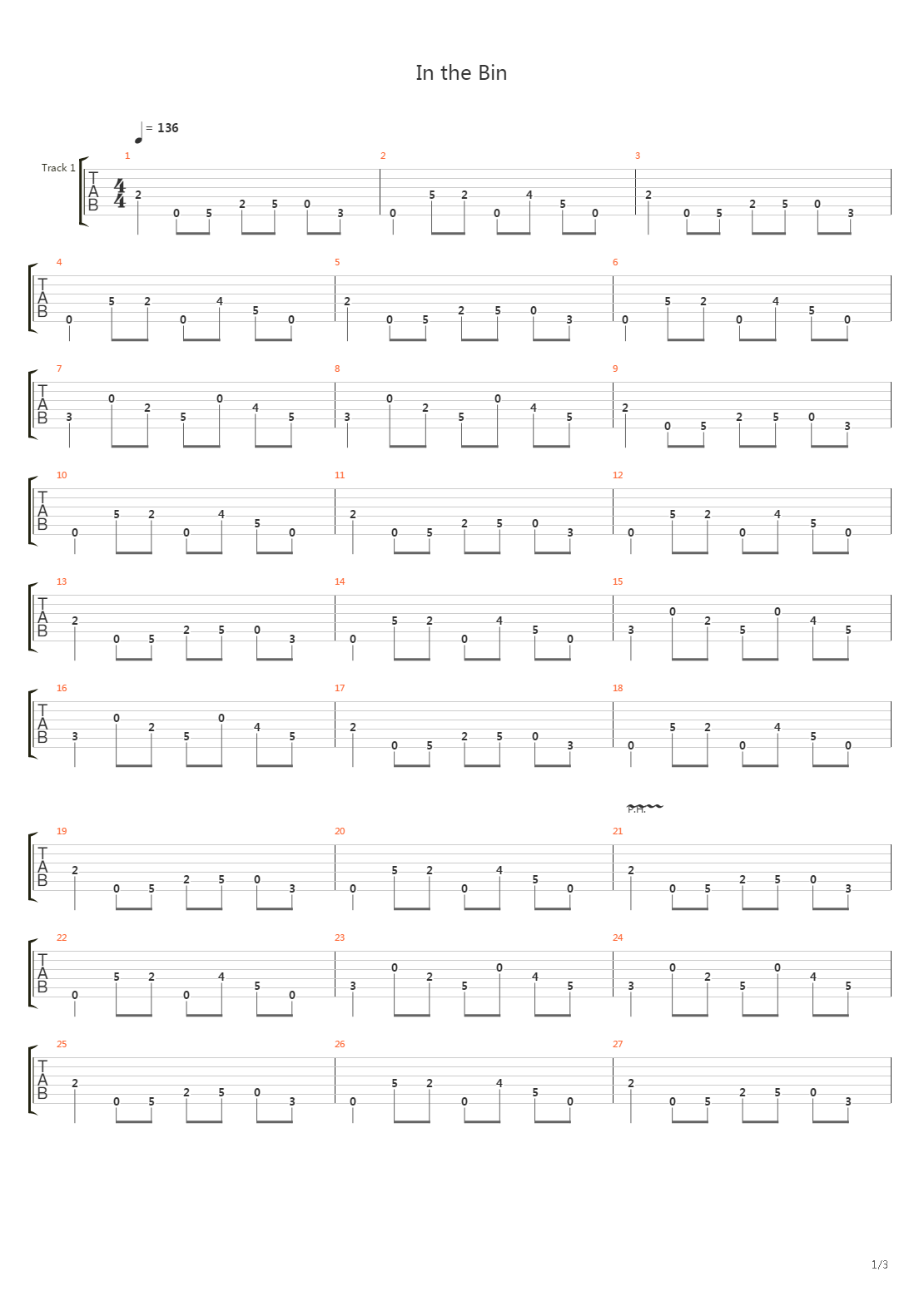 In The Bin吉他谱
