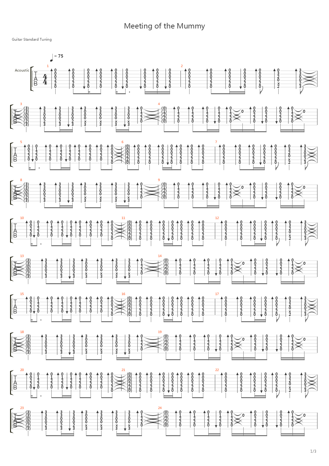 Meeting Of The Mummy吉他谱