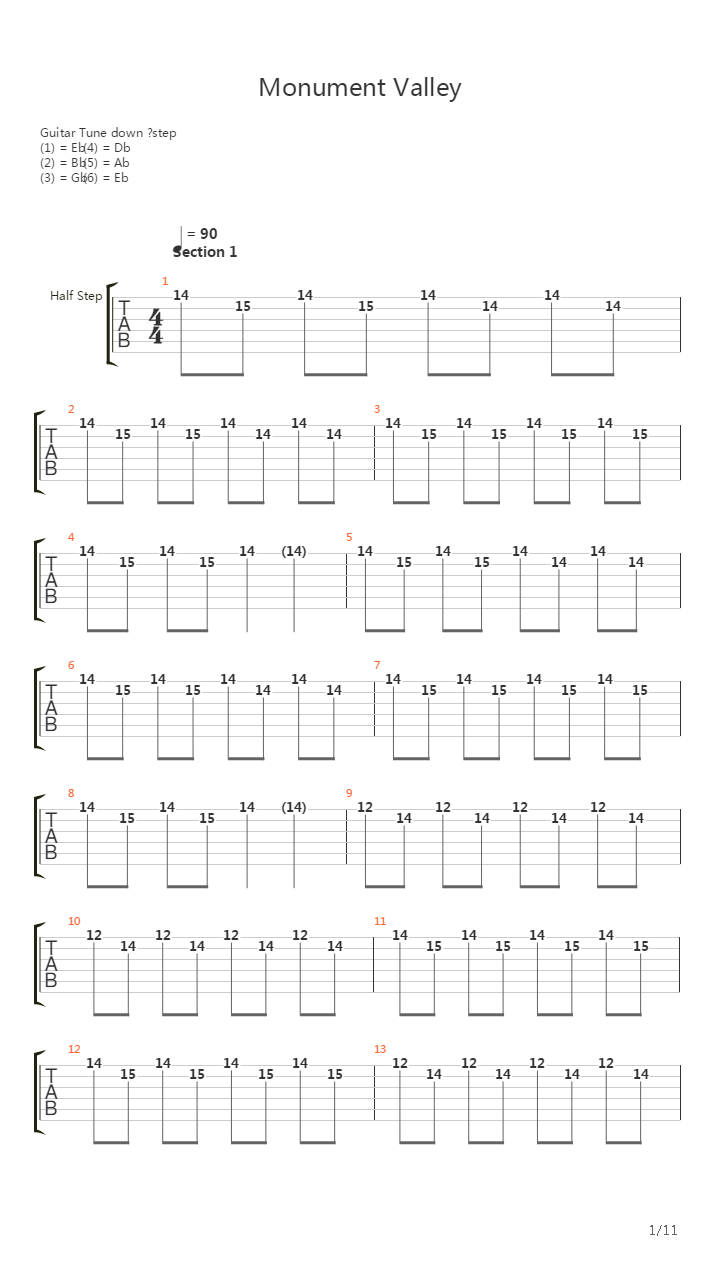 Monument Valley吉他谱