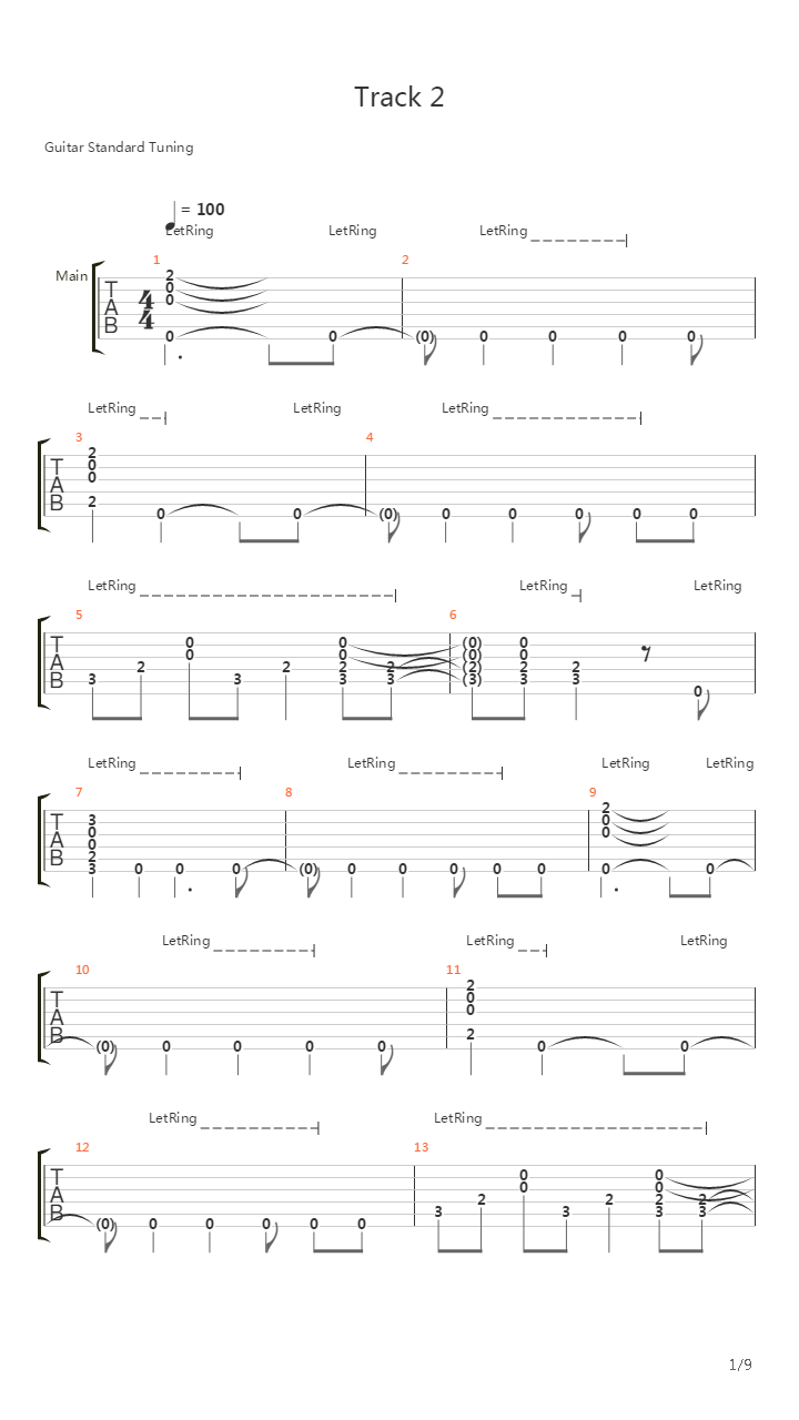 Pike 13 - Track 2吉他谱