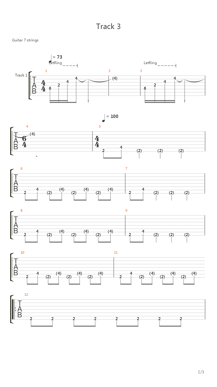 Pike 13 - Track 3吉他谱