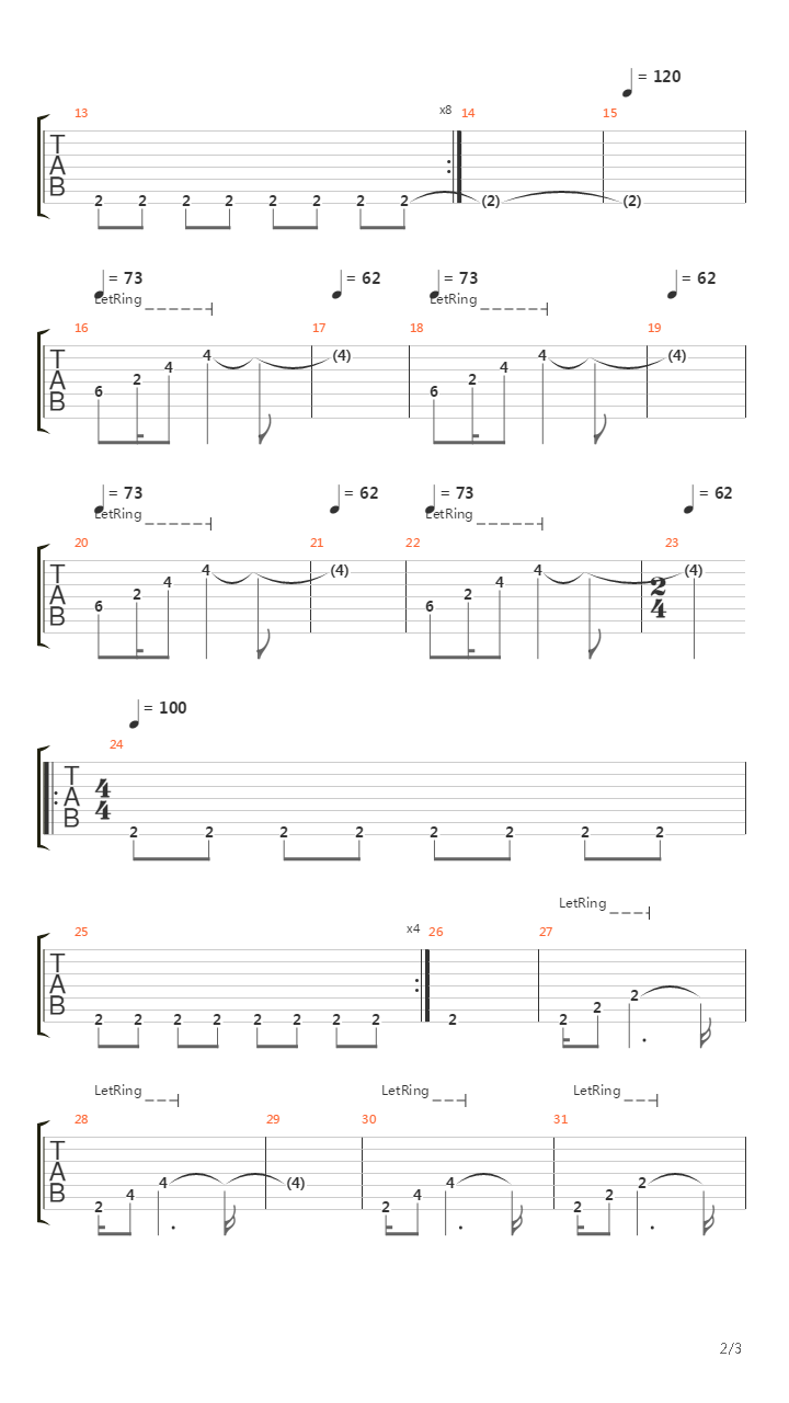 Pike 13 - Track 3吉他谱