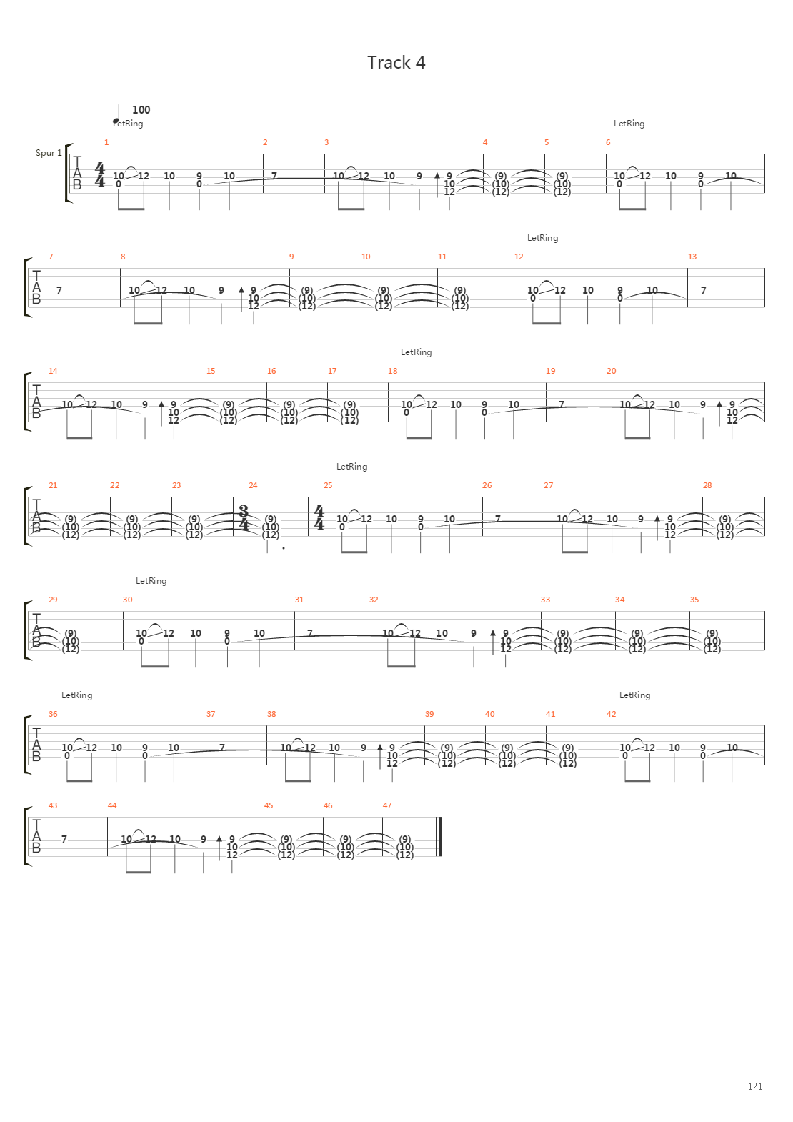 Pike 13 - Track 4吉他谱