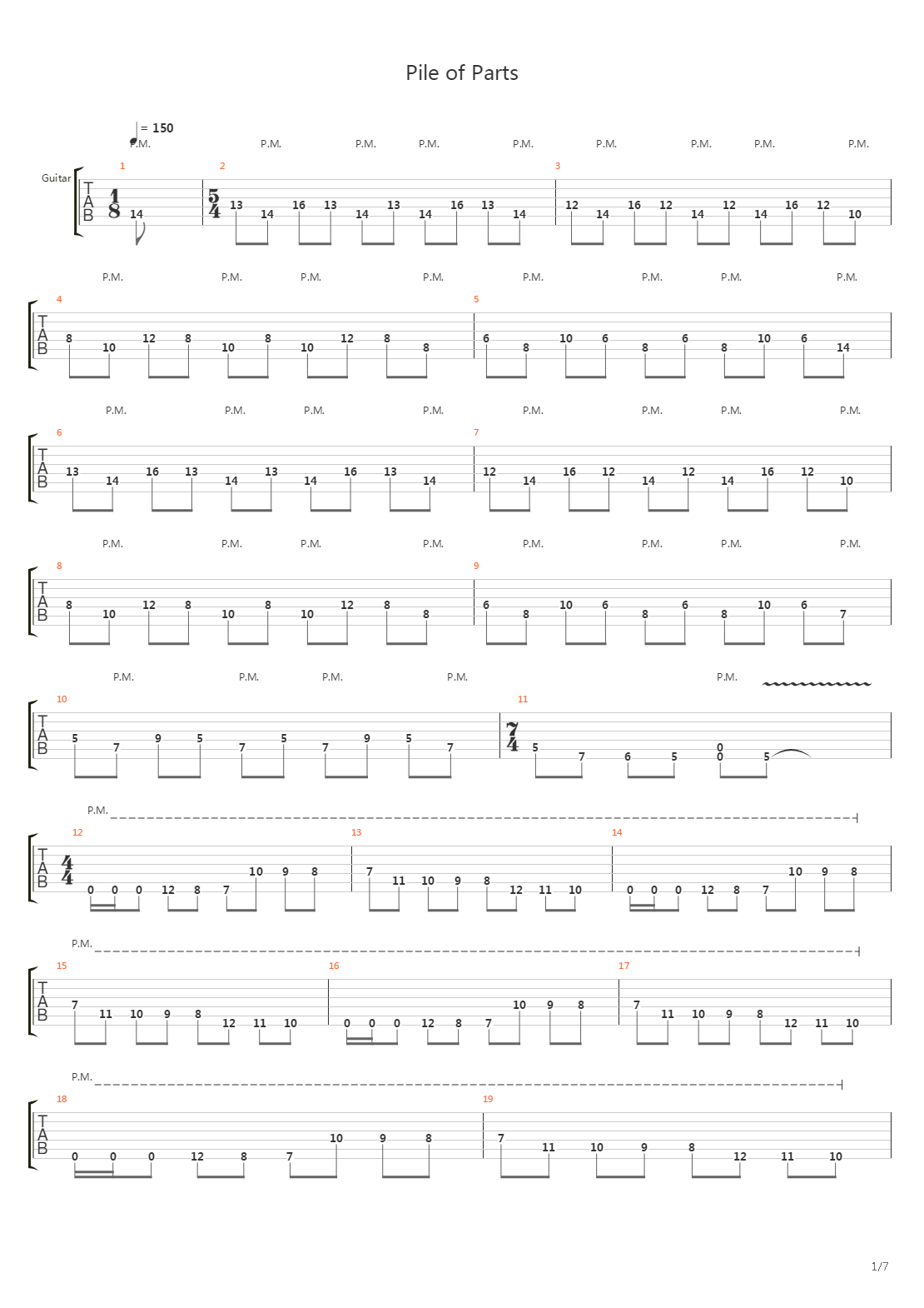Pile Of Parts吉他谱
