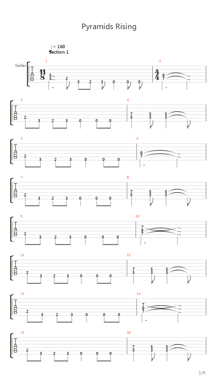 Pyramids Rising吉他谱