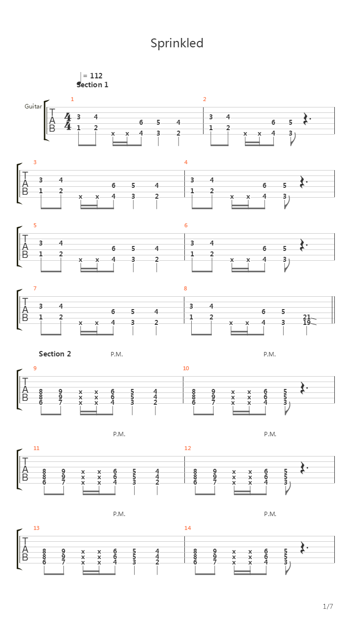Sprinkled吉他谱