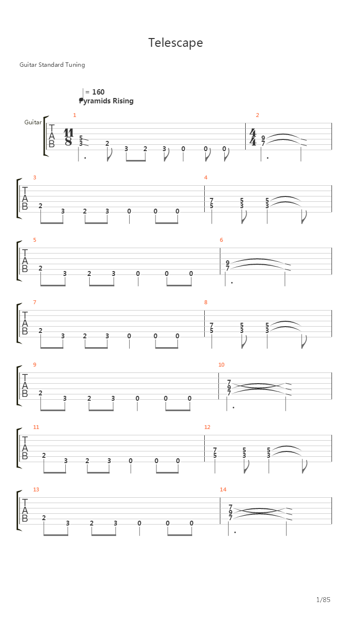 Telescape吉他谱