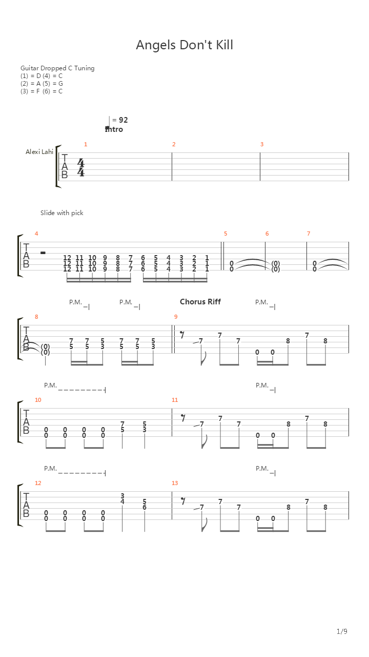 Angels Dont Kill吉他谱