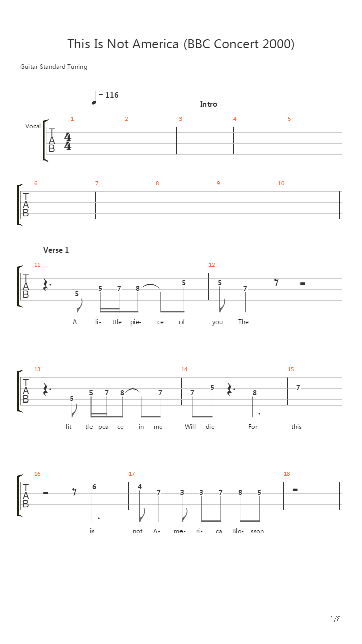This Is Not America吉他谱