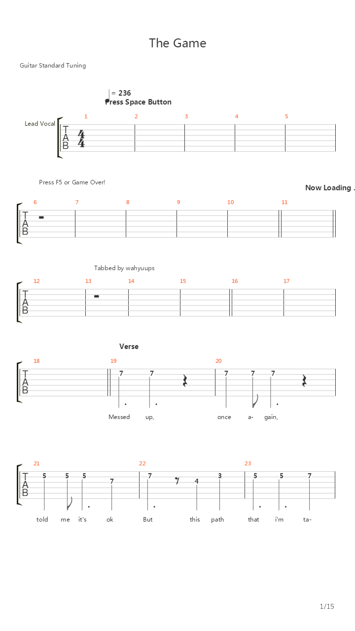 The Game吉他谱