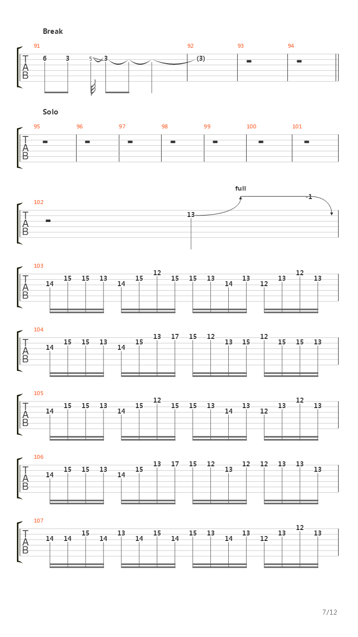 King吉他谱