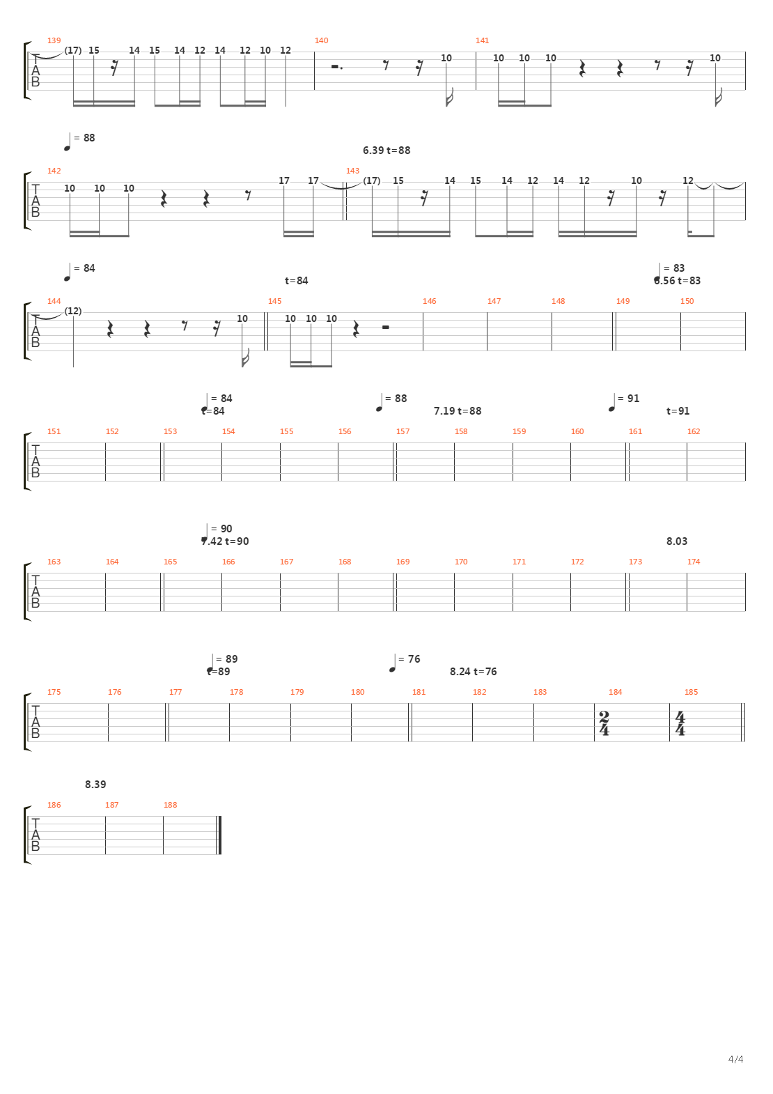 Stagnation吉他谱