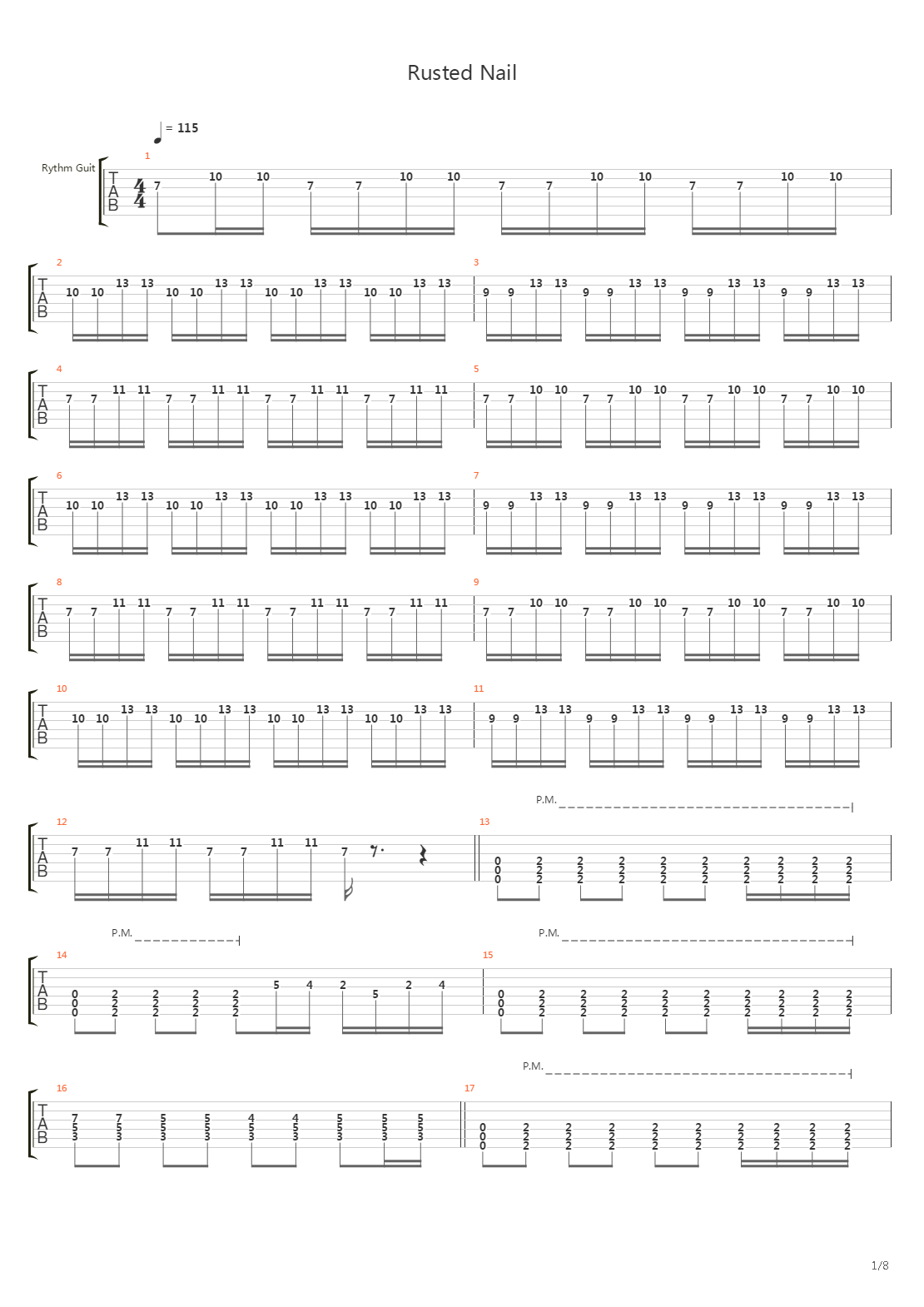 Rusted Nail吉他谱