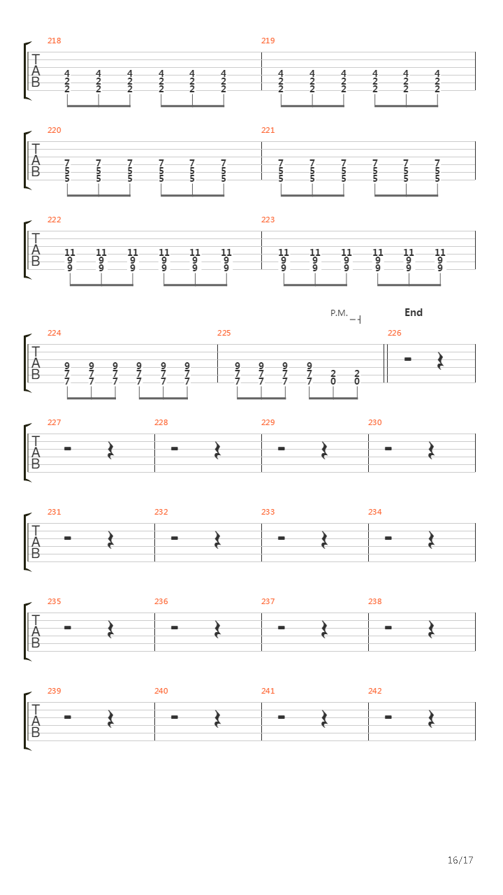 Song Of The Blackest Bird吉他谱