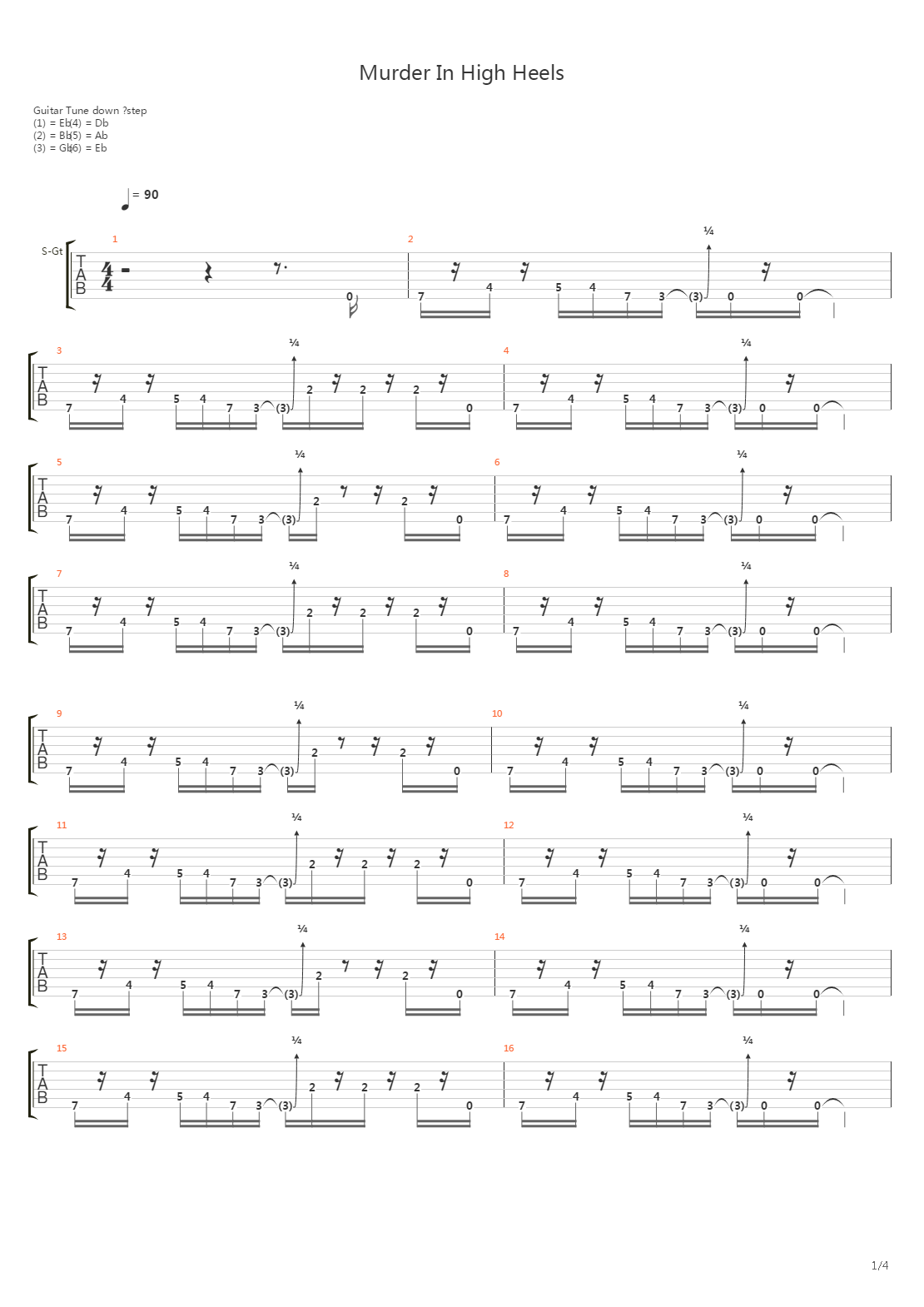 Murder In High Heels吉他谱