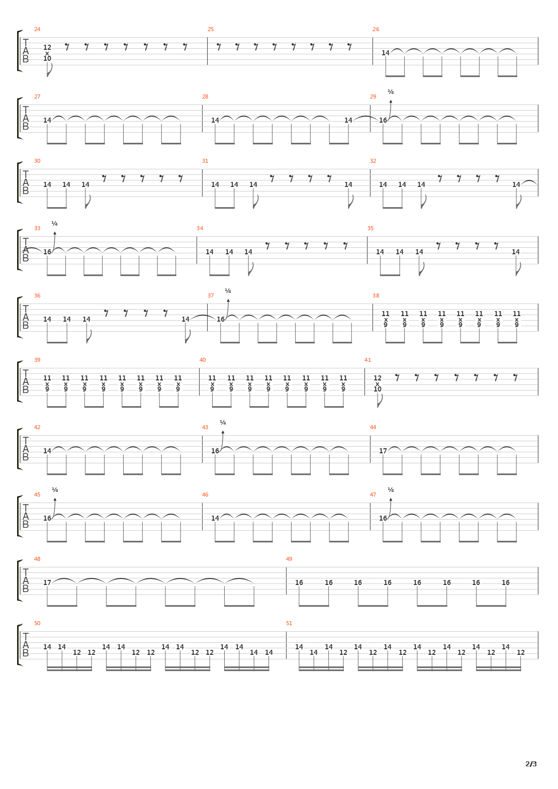 War吉他谱