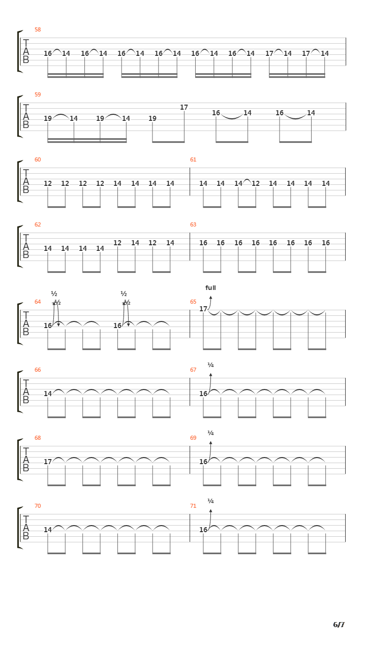 War吉他谱