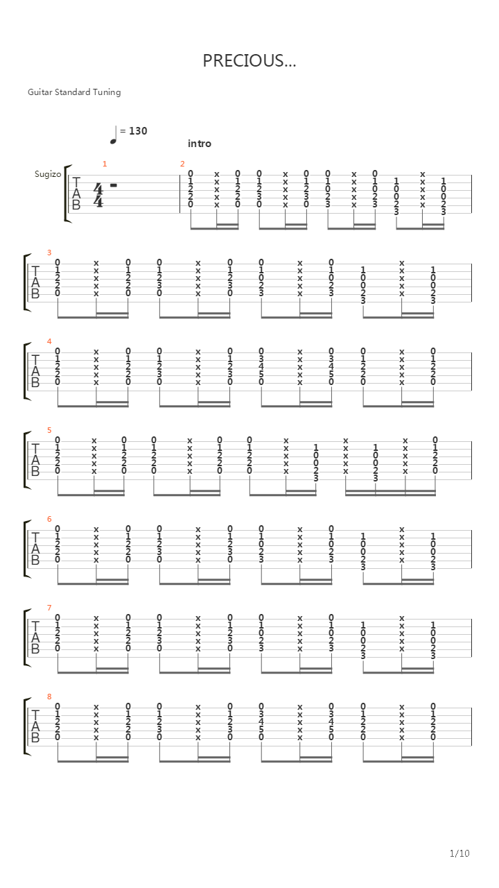 Precious...吉他谱