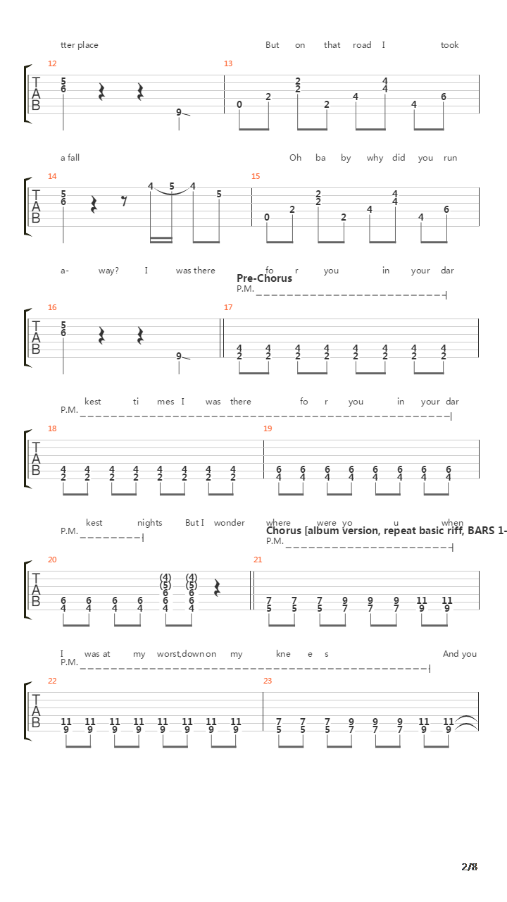 Maps吉他谱