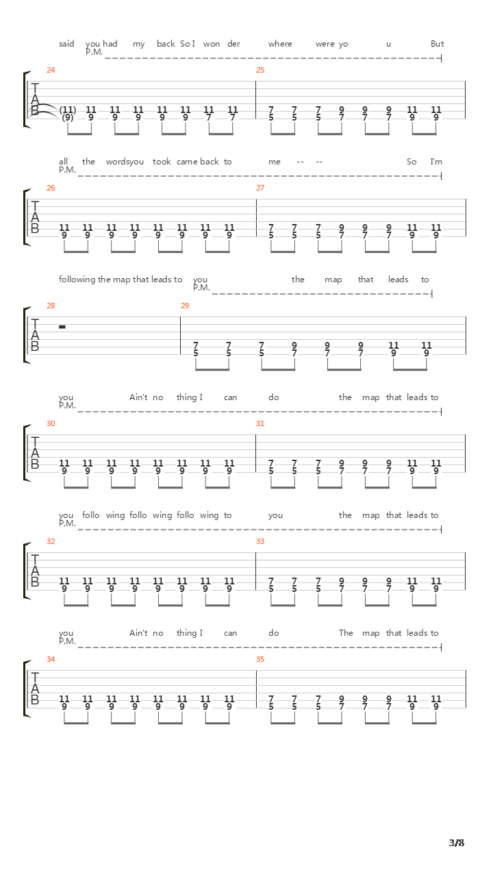 Maps吉他谱