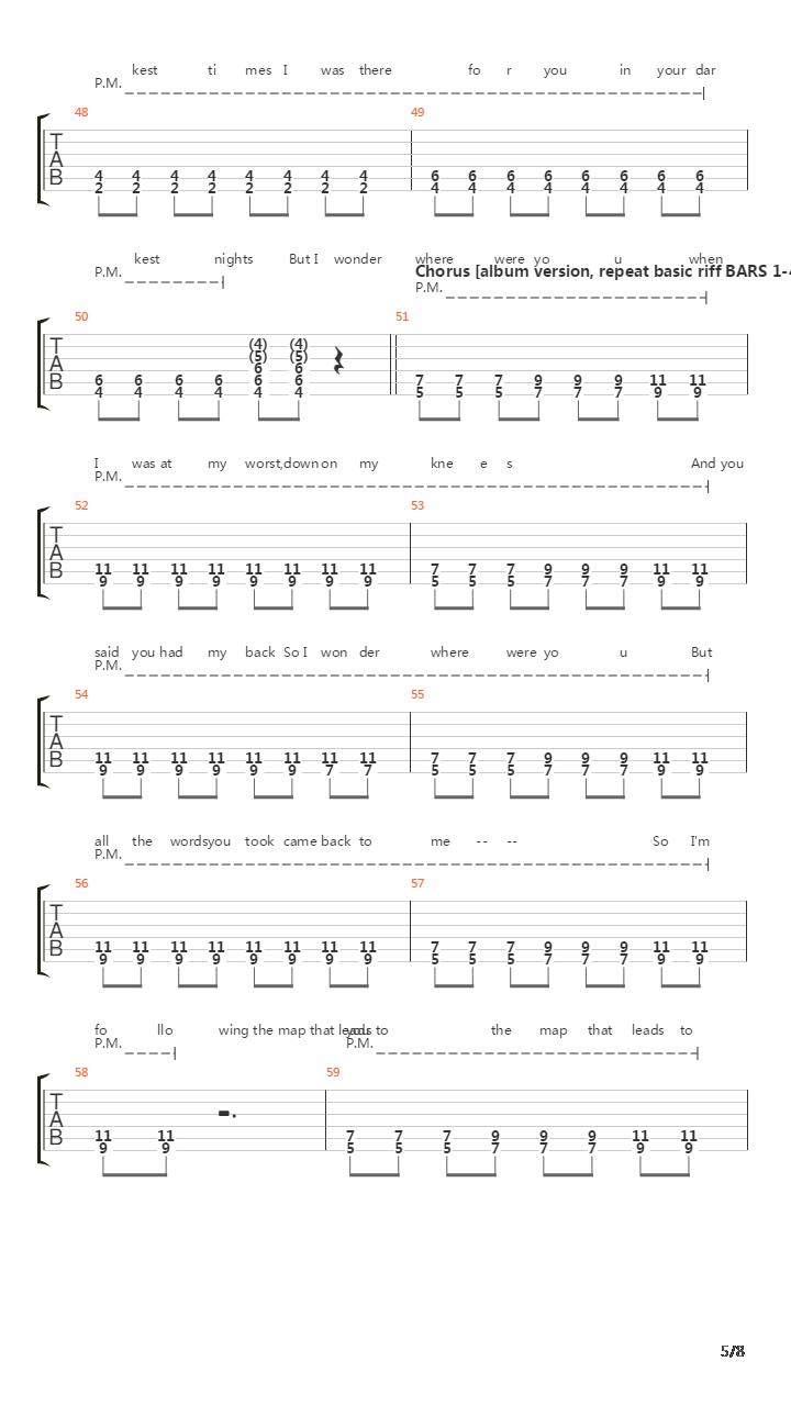 Maps吉他谱