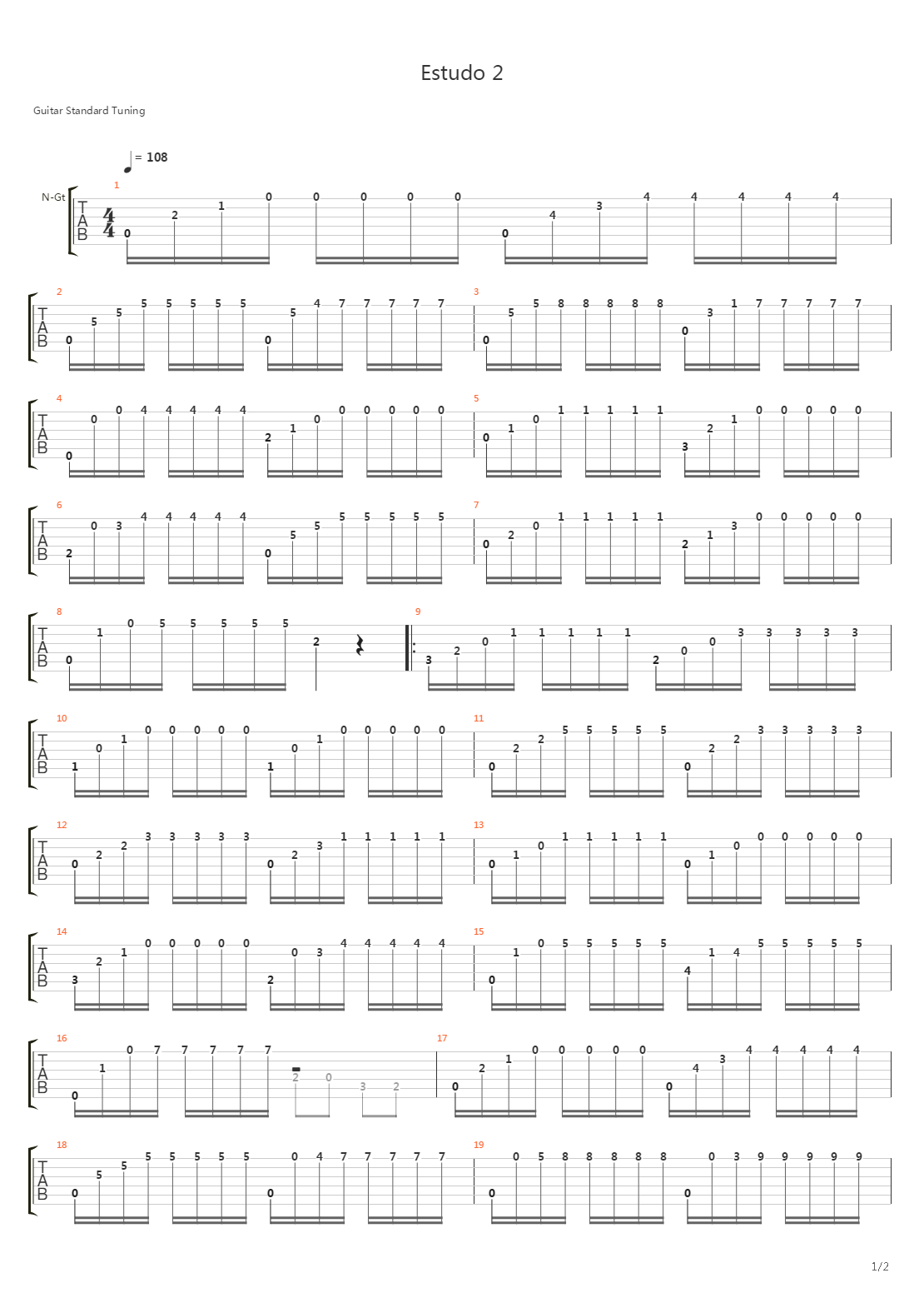 Op 60 Study No 2 In Am吉他谱