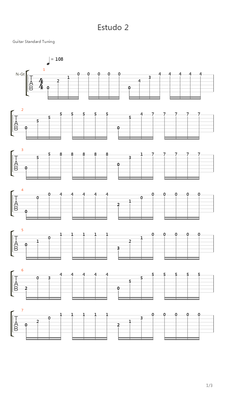 Op 60 Study No 2 In Am吉他谱