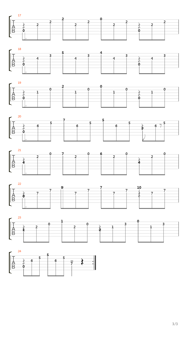 Op 60 Study No 3 In A吉他谱