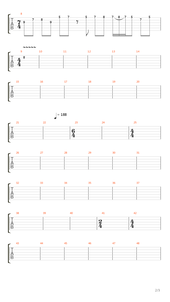 Blackened吉他谱