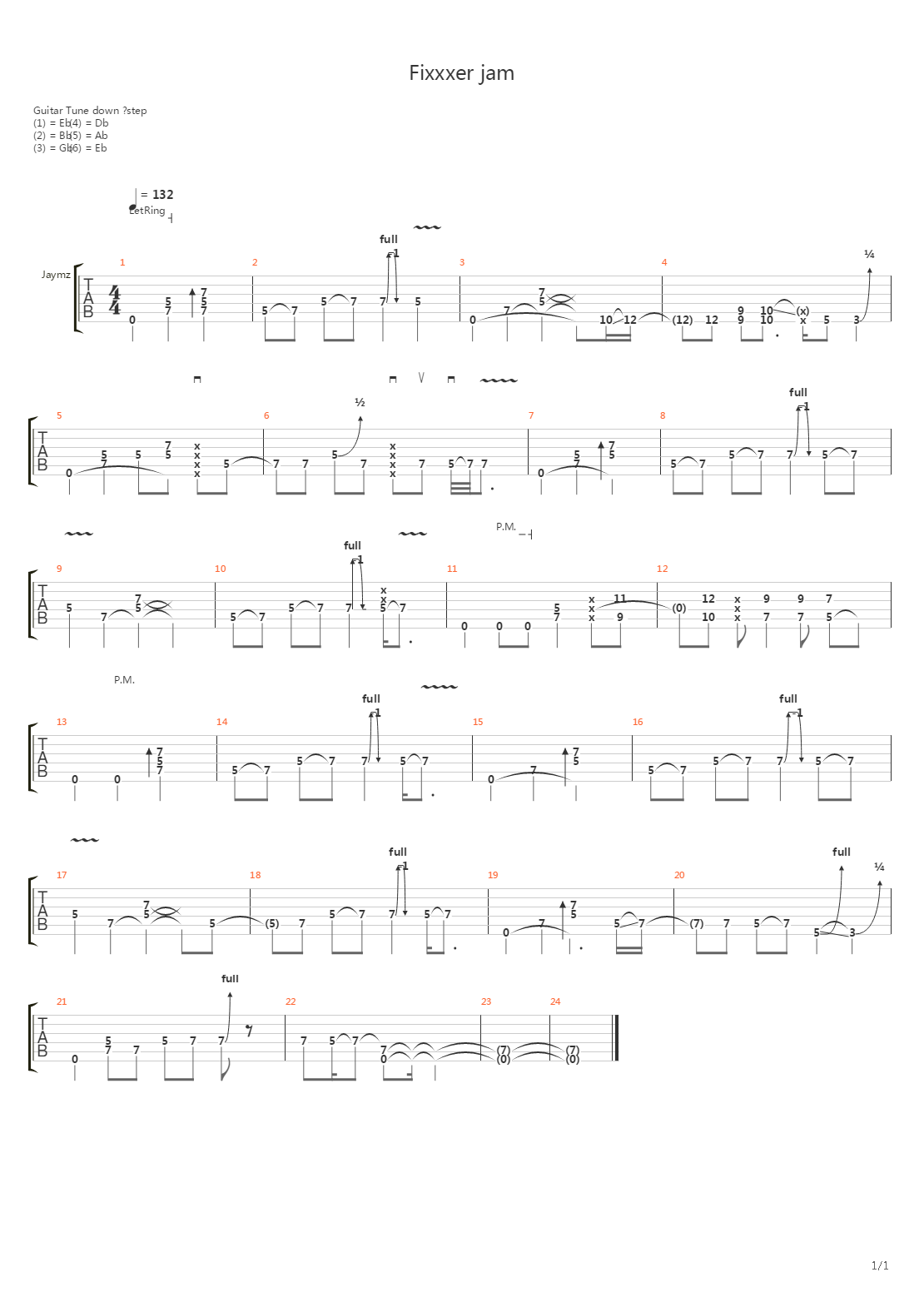 Fixxxer Jam吉他谱