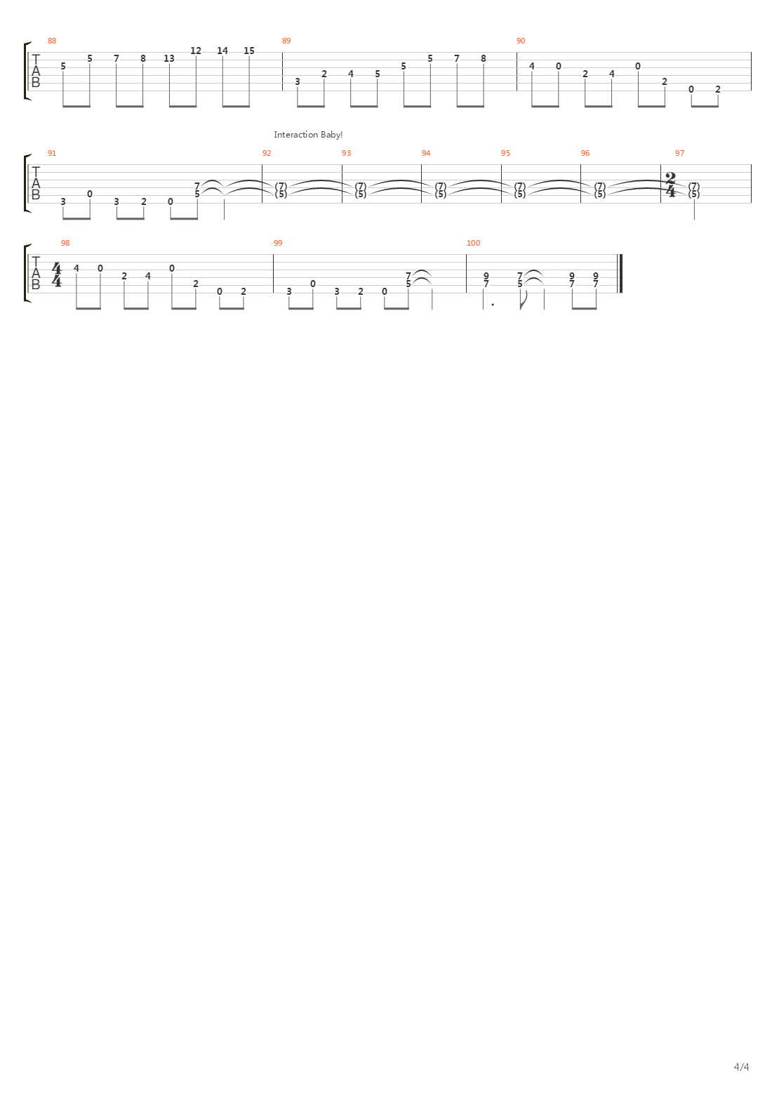 Interaction吉他谱