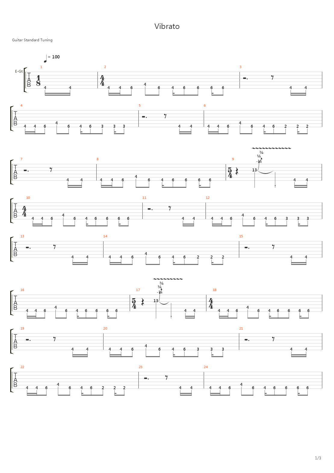 Vibrato吉他谱
