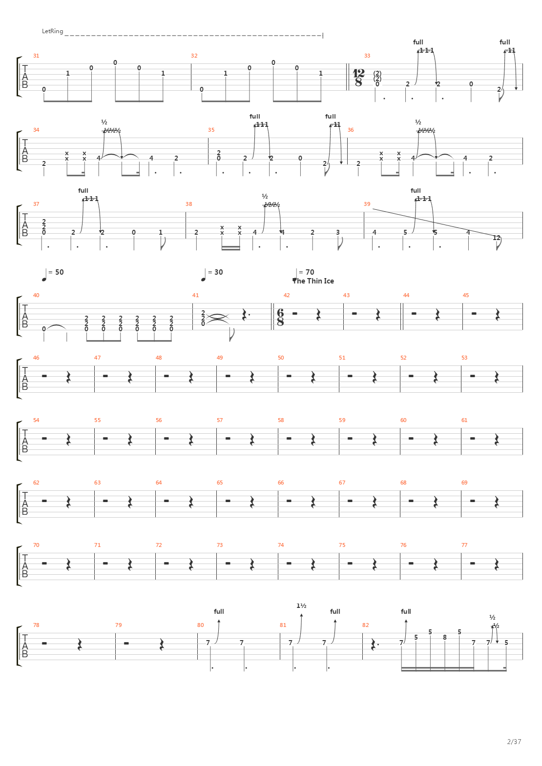 The Wall吉他谱